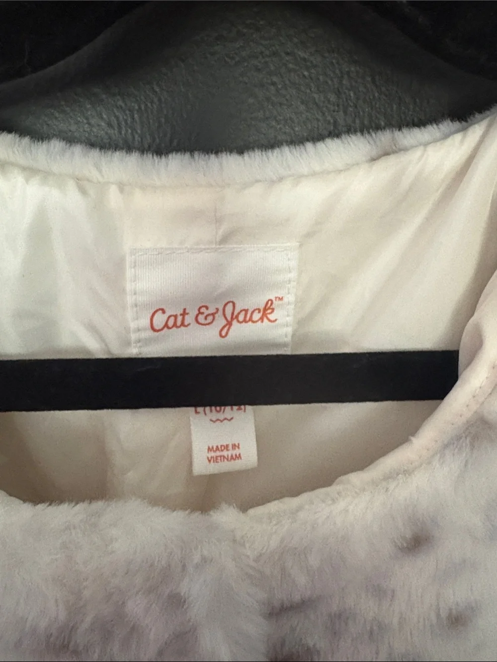 Cat & Jack large 10/12 faux fur jacket